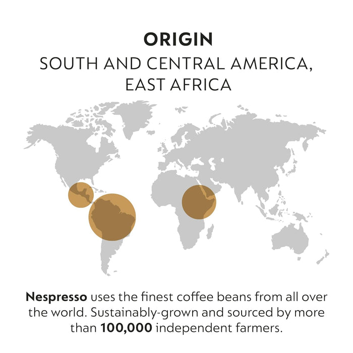 Nespresso Ispirazione Ristretto Italiano, Pack de 50 Cápsulas OriginalLine. El icónico café intenso (10/13) con notas afrutadas y tostadas para Ristretto o Espresso. Nespresso - ingredientes
