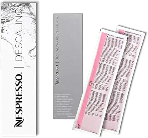 Nespresso Kit Descalcificador para Cafeteras Original y Vertuo. El set de mantenimiento esencial para eliminar la cal, proteger tu máquina y garantizar un café perfecto en cada taza. Nespresso - frontal