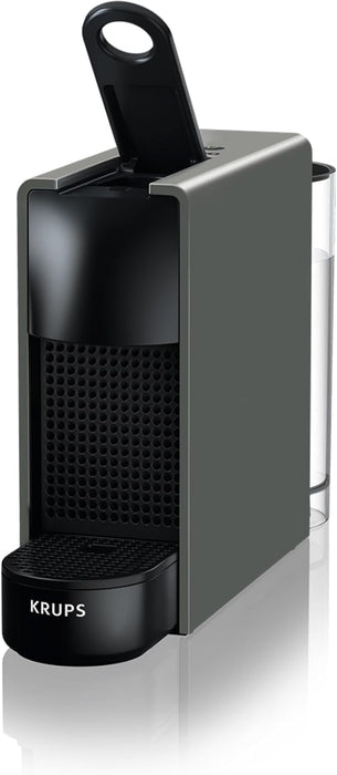 Nespresso Krups Essenza Mini, Gris. La cafetera de cápsulas Nespresso más compacta, con 19 bares de presión para un café perfecto en un diseño ultraligero que cabe en cualquier espacio. Nespresso - lateral