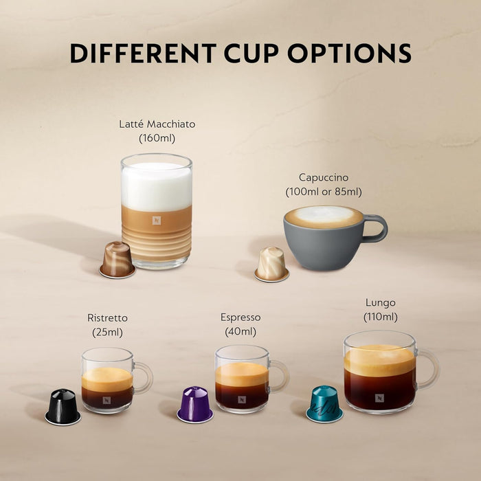 Nespresso Lattissima One Evo, Cafetera de Cápsulas Monodosis Blanca. Prepara cappuccinos y lattes con leche fresca y un solo toque. Tu barista personal en un diseño compacto y elegante. Nespresso - detalle