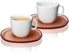 Nespresso LUME Juego de 2 Tazas de Espresso (80ml) y Platos. Un diseño italiano contemporáneo de Federica Biasi que reinventa el clásico juego de café con porcelana mate y platos ocre. Nespresso - frontal