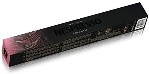 Nespresso Master Origin Colombia 50 Cápsulas. Café de Origen Único con Cosecha Tardía, Perfil Afrutado y Vinoso. Pack de 5 Tubos para Cafeteras del Sistema OriginalLine. Nespresso - frontal