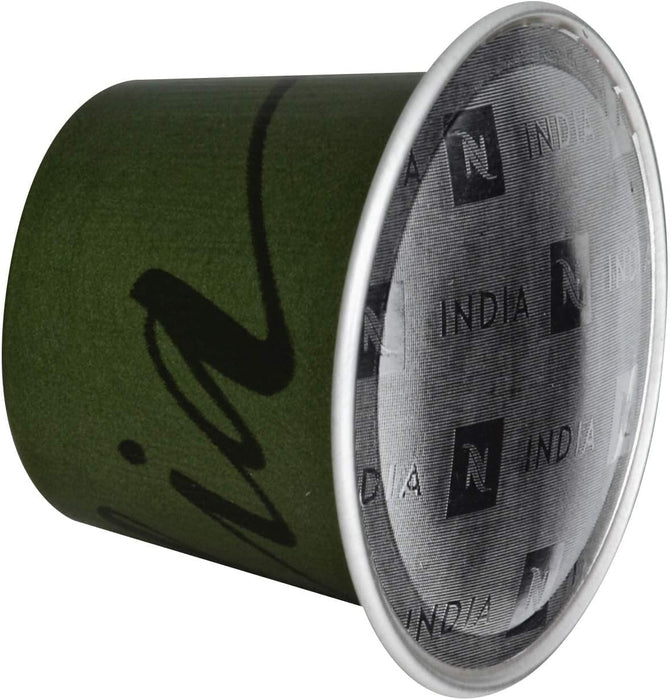Nespresso Master Origin India, Pack de 10 Cápsulas OriginalLine. Un café intenso y especiado con Robusta Monzónico, de cuerpo denso y potente. Intensidad 11 de 13. Nespresso - uso