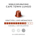 Nespresso Original Cape Town Lungo en pack de 100 cápsulas. Un café intenso de tueste oscuro compatible con cafeteras Nespresso Original, con notas amaderadas y especiadas. Nespresso - pack