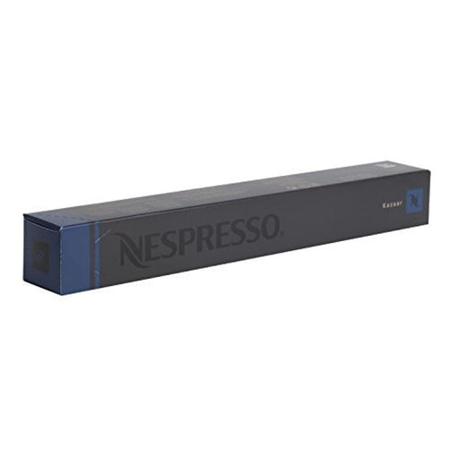 Nespresso Original Kazaar Pack 50 Cápsulas de Café. El café más potente de la gama (Intensidad 12), cremoso, especiado y con un potente amargor. Para cafeteras del sistema OriginalLine. Nespresso - pack
