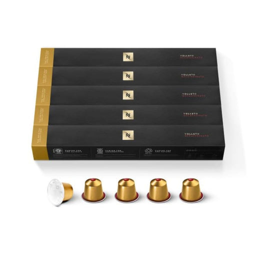 Nespresso Original Pack 50 Cápsulas Volluto Decaffeinato, un café descafeinado de tueste ligero con notas dulces y afrutadas, para disfrutar a cualquier hora. Nespresso - frontal