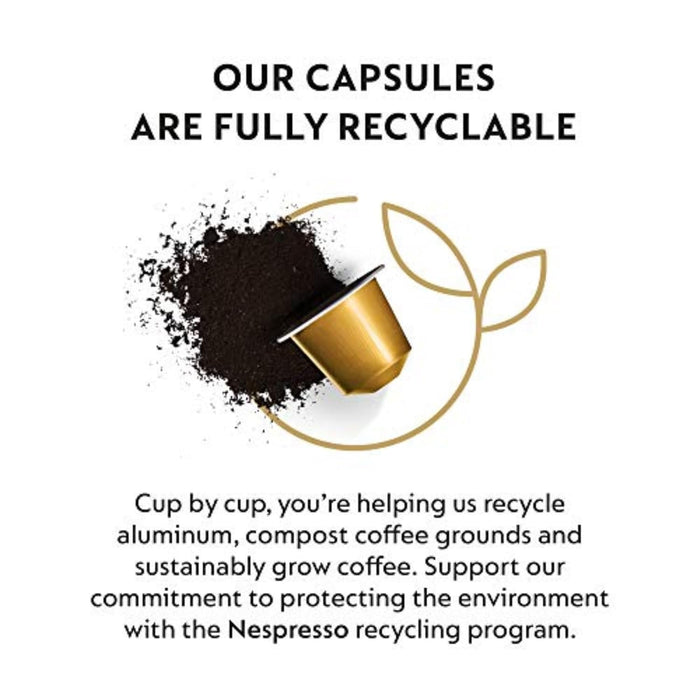Nespresso Original Pack 50 Cápsulas Volluto Decaffeinato, un café descafeinado de tueste ligero con notas dulces y afrutadas, para disfrutar a cualquier hora. Nespresso - uso