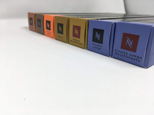 Nespresso Pack Variado de 70 Cápsulas de Café OriginalLine. Surtido con Volluto, Cosi, Lungo, Etiopía y Descafeinado. Descubre una selección equilibrada y aromática. Nespresso - pack