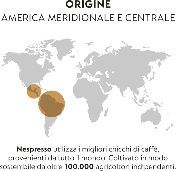 Nespresso Selección Equilibrada, Surtido de 100 Cápsulas Original con variedades con y sin cafeína. Incluye Arpeggio, Ristretto, Volluto y Livanto. Intensidades 4-10. Nespresso - presentacion