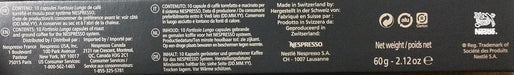 Nespresso Surtido Lungo, Pack de 50 Cápsulas de Café OriginalLine. Una selección con 5 variedades de cafés largos, desde los más suaves hasta los más intensos. Nespresso - ingredientes