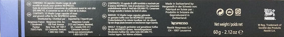 Nespresso Surtido Lungo, Pack de 50 Cápsulas de Café OriginalLine. Una selección con 5 variedades de cafés largos, desde los más suaves hasta los más intensos. Nespresso - uso
