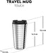 Nespresso Travel Mug TOUCH, Termo de Viaje Plateado (345ml). Lleva tu café Nespresso a todas partes con esta taza de viaje de acero inoxidable de doble capa que mantiene tu bebida caliente o fría. Nespresso - extra