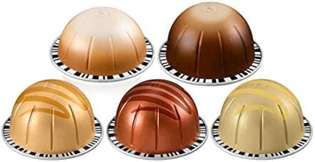Nespresso Vertuo Barista Creations 50 Cápsulas Surtidas. Pack Degustación para Amantes del Café con Leche, Incluye Bianco Forte, Doppio, Caramel Cookie y Vainilla Custard Pie. Nespresso - frontal