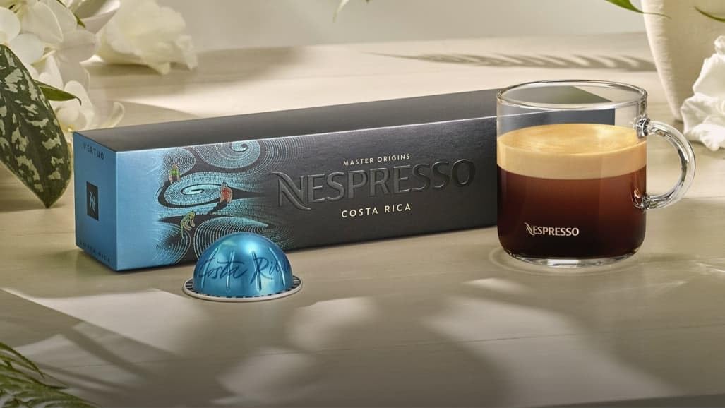 Nespresso Vertuo Costa Rica, pack de 30 cápsulas de café Gran Lungo. Mezcla equilibrada con notas a cereal malteado dulce. Intensidad 7. Nespresso - detalle