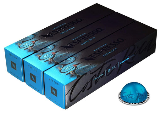 Nespresso Vertuo Costa Rica, pack de 30 cápsulas de café Gran Lungo. Mezcla equilibrada con notas a cereal malteado dulce. Intensidad 7. Nespresso - frontal