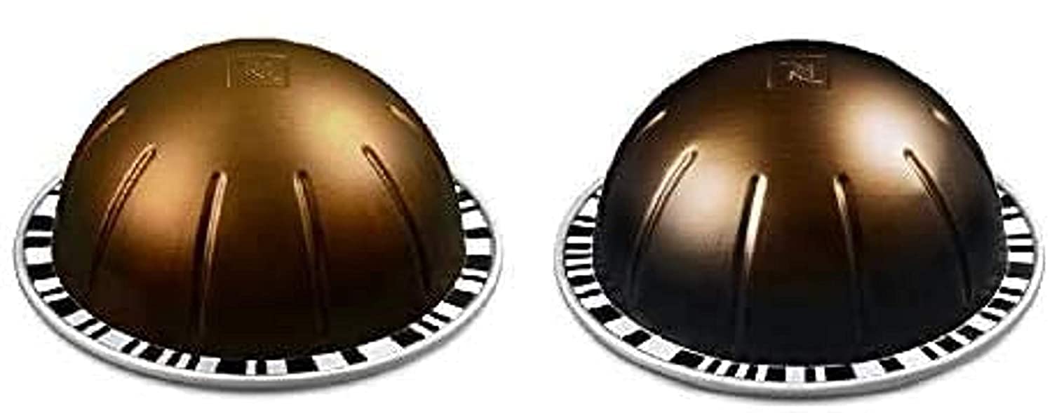 Nespresso Vertuo Double Espresso 20 Cápsulas Surtidas: Chiaro y Scuro. Pack de 2 Estuches para un Doble Espresso Intenso (Scuro, Int. 11) o Equilibrado (Chiaro, Int. 8). Nespresso - frontal