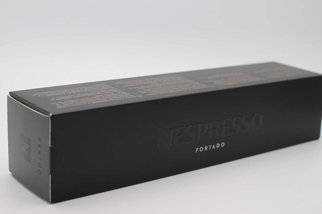 Nespresso Vertuo Fortado, Pack 10 Cápsulas de Café para Gran Lungo (150ml). El café más intenso de su tamaño (Int. 8), con notas a cacao y madera de roble. Para sistema Vertuo. Nespresso - frontal