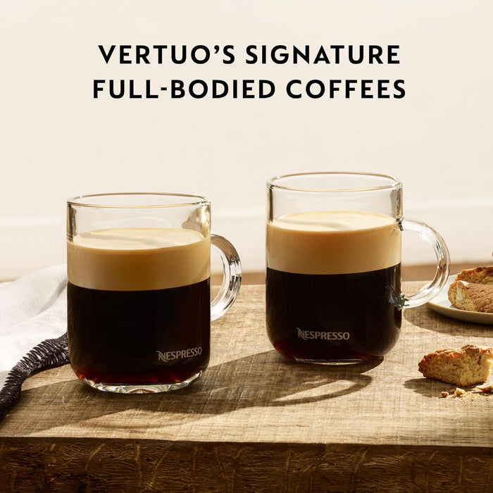 Nespresso Vertuo Melozio, pack de 60 cápsulas para taza Mug (230ml). Café suave y equilibrado, intensidad 6/11, con notas a cereal y miel. Formato ahorro 100% Arábica. Nespresso - presentacion