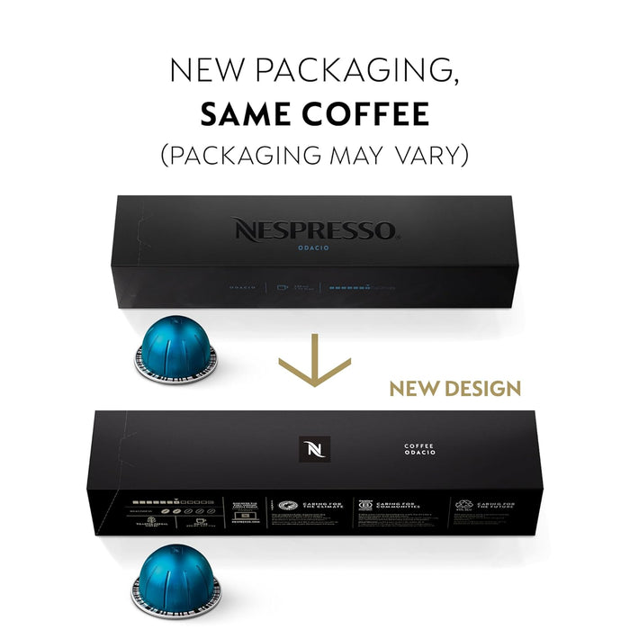 Nespresso Vertuo Odacio Pack 30 Cápsulas de Café para Taza Grande. Café Audaz y Vivaz de Intensidad 7 con Notas de Cereal y Toques Afrutados, para Sistema Nespresso Vertuo. Nespresso - zoom