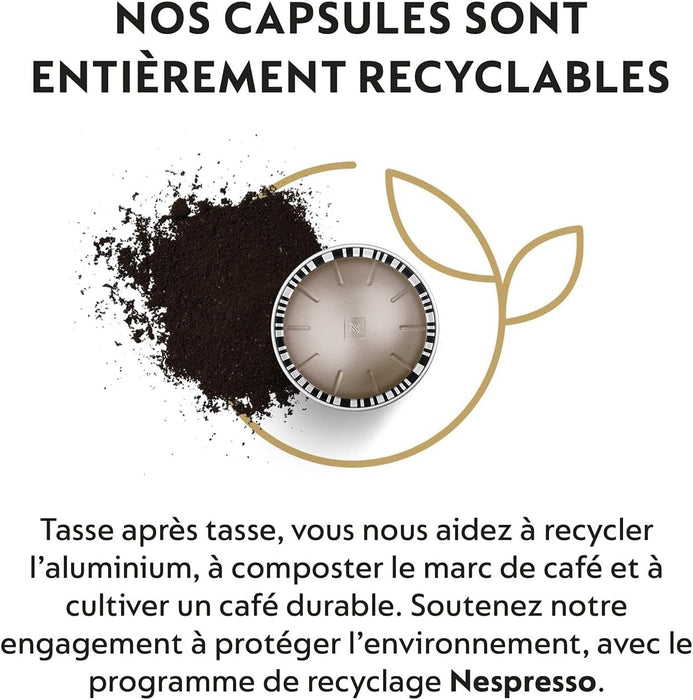 Nespresso Vertuo Pack Barista Creations, 30 cápsulas para taza Mug (230ml). Surtido de cafés aromatizados: 10 Vainilla, 10 Caramelo y 10 Avellana. El capricho perfecto. Nespresso - detalle