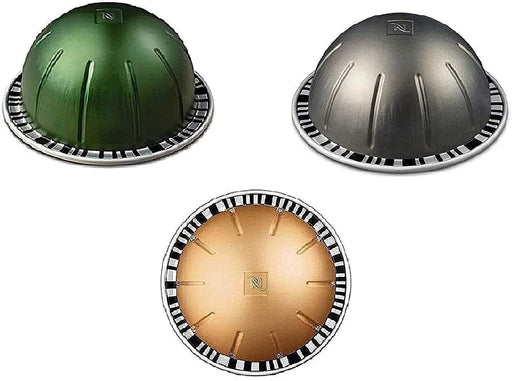 Nespresso Vertuo Pack Surtido 30 Cápsulas: Melozio, Fortado y Stormio. Descubre los Favoritos de Vertuo con este Trío de Cafés de Diferentes Intensidades y Tamaños de Taza. Nespresso - frontal