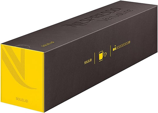 Nespresso Vertuo Solelio, pack de 10 cápsulas. Café de desayuno para taza Mug (230ml). Tueste ligero e intensidad 2/11, con notas afrutadas a frutos rojos. 100% Arábica. Nespresso - pack