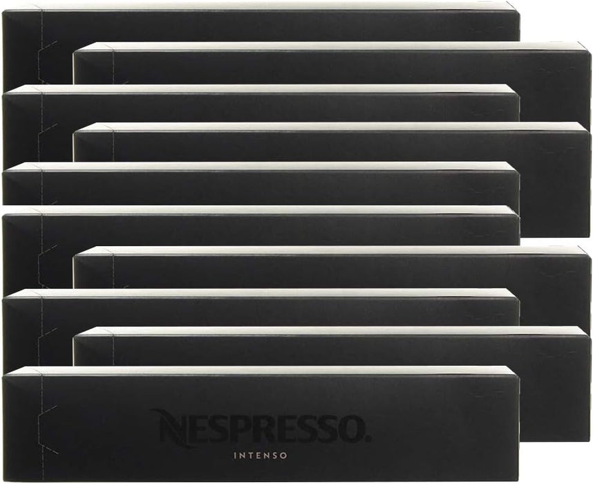 Nespresso Vertuo Stormio, pack de 100 cápsulas de café intenso y especiado. Perfil aromático con notas amaderadas. Intensidad 8. Nespresso - frontal