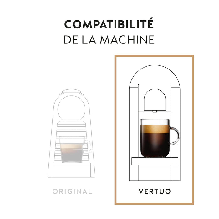 Nespresso Vertuo Voltesso, pack de 50 cápsulas de espresso (40ml). Café suave y equilibrado de tueste ligero, intensidad 4/11, con notas dulces a galleta. Formato ahorro. Nespresso - uso