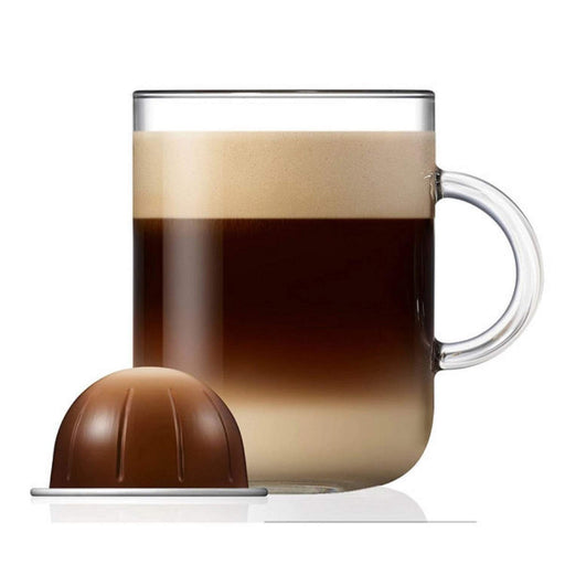 Pack 30 Cápsulas Nespresso Vertuo Bianco Forte. Un café intenso y tostado para taza grande (230ml), especialmente diseñado para combinar a la perfección con leche. Nespresso - pack