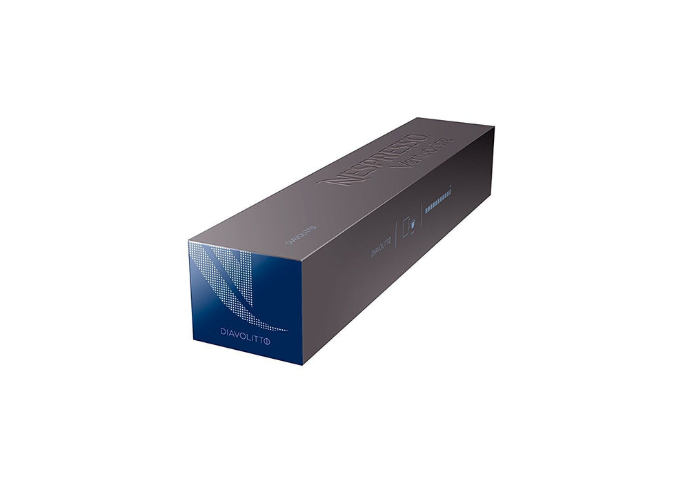Pack 30 cápsulas Nespresso Vertuo Diavolitto. Café Espresso de alta intensidad (11/13) para un sabor potente y excepcional con una crema densa y duradera. Nespresso - pack