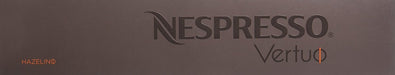 Pack de 10 cápsulas Nespresso Vertuo Hazelino, un café con sabor a avellana tostada. Disfruta de una taza grande (230ml) con notas a galleta, praliné y caramelo, de intensidad 6. Nespresso - pack