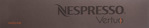 Pack de 10 cápsulas Nespresso Vertuo Hazelino, un café con sabor a avellana tostada. Disfruta de una taza grande (230ml) con notas a galleta, praliné y caramelo, de intensidad 6. Nespresso - pack
