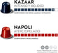 Pack de 100 Cápsulas de Café Nespresso Selección Intensos. Incluye 5 variedades para sistema Original: 20 Kazaar, 20 Napoli, 20 Ristretto, 20 Arpeggio y 20 Roma. Nespresso - detalle
