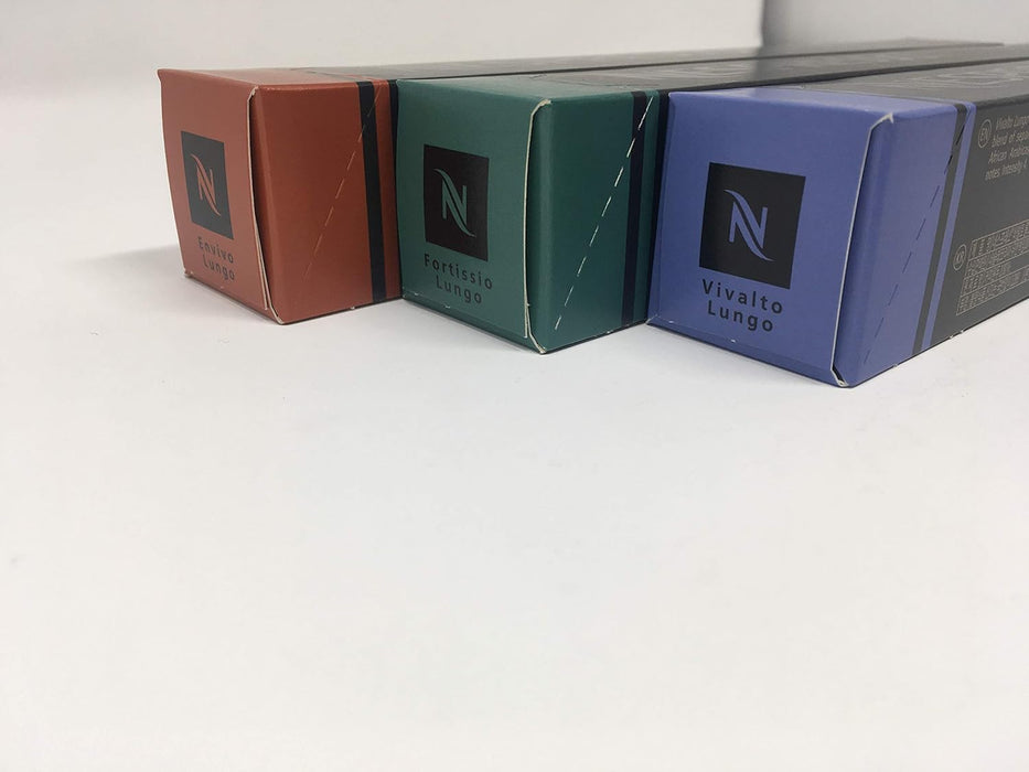 Pack de 30 Cápsulas de Café Nespresso Surtido de Degustación Lungo. Selección aleatoria con 5-10 variedades de cafés largos (110ml) para el sistema Nespresso Original. Nespresso - uso