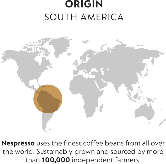 Pack de 30 cápsulas de café Nespresso Vanilio para sistema Original. Disfruta de un Espresso Lungo gourmet con el delicado aroma de la vainilla, intensidad 6. Nespresso - ingredientes