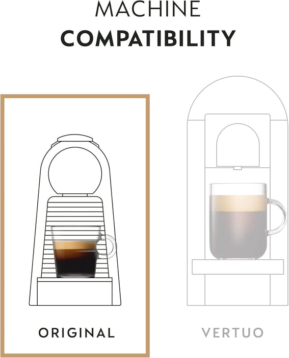 Pack de 30 cápsulas de café Nespresso Vanilio para sistema Original. Disfruta de un Espresso Lungo gourmet con el delicado aroma de la vainilla, intensidad 6. Nespresso - lateral