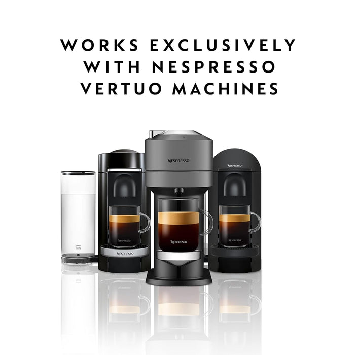 Pack de 30 Cápsulas de Café Nespresso Vertuo Stormio. Un café intenso y especiado de tueste oscuro para taza grande (230ml), elaborado con Arábicas de Guatemala y Nicaragua, de intensidad 8. Nespresso - lateral