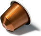 Pack de 30 cápsulas Nespresso Livanto, un espresso equilibrado de intensidad media (6/13) con notas a cereal y caramelo. Café 100% Arábica de tueste natural para cafeteras Original. Nespresso - frontal