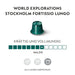 Pack de 30 Cápsulas Nespresso Original Stockholm Fortissio Lungo. Café largo e intenso de intensidad 8, rico y con notas de malta dulce. Para cafeteras Nespresso OriginalLine. Tres estuches. Nespresso - ingredientes