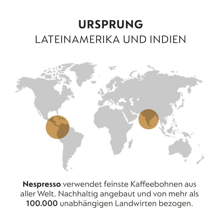 Pack de 30 Cápsulas Nespresso Original Stockholm Fortissio Lungo. Café largo e intenso de intensidad 8, rico y con notas de malta dulce. Para cafeteras Nespresso OriginalLine. Tres estuches. Nespresso - uso