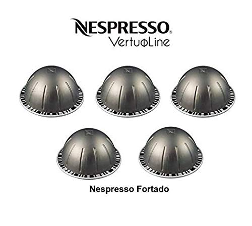 Pack de 30 cápsulas Nespresso Vertuo Fortado. Café Gran Lungo (150 ml) intenso y con cuerpo (Int. 8/13), con notas de cacao y madera de roble. Nespresso - detalle