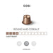 Pack de 50 cápsulas de café Nespresso Cosi. Un espresso de tueste ligero y cuerpo delicado, con refrescantes notas cítricas y de cereal. Intensidad 4. Nespresso - detalle