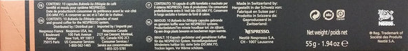 Pack de 50 Cápsulas de Café Nespresso Lungo Original. Surtido de 5 variedades para taza larga (110ml): Envivo, Vivalto, Linizio, Fortissio y Bukeela. Nespresso - detalle
