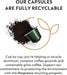 Pack de 50 cápsulas de café Nespresso Original Capriccio. Un espresso equilibrado y rico en aromas, de intensidad 5, compatible con todas las cafeteras Nespresso Original. Nespresso - ingredientes