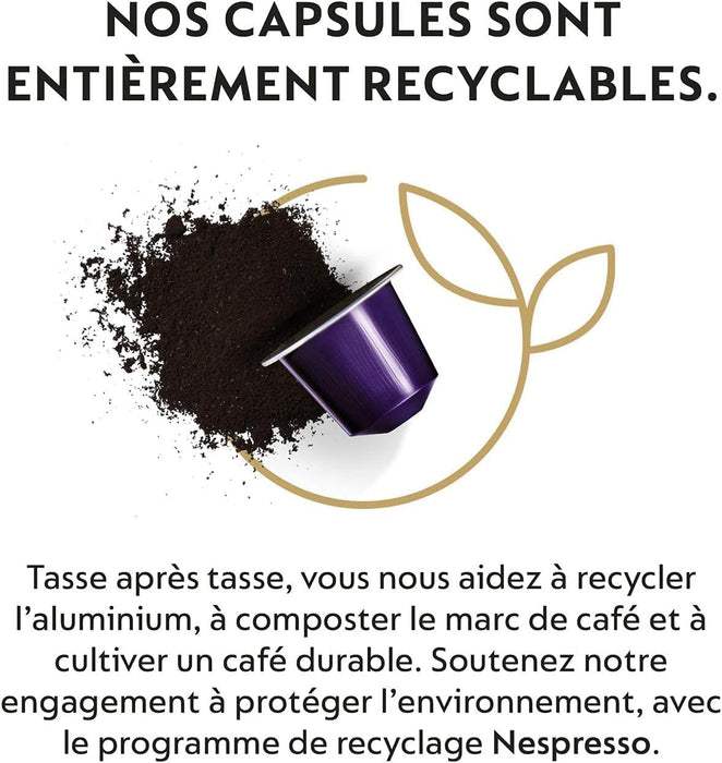 Pack de 50 Cápsulas de Café Nespresso Surtido Sorpresa. Una selección variada y aleatoria de cafés para el sistema Original. Ideal para descubrir nuevos sabores. Nespresso - ingredientes