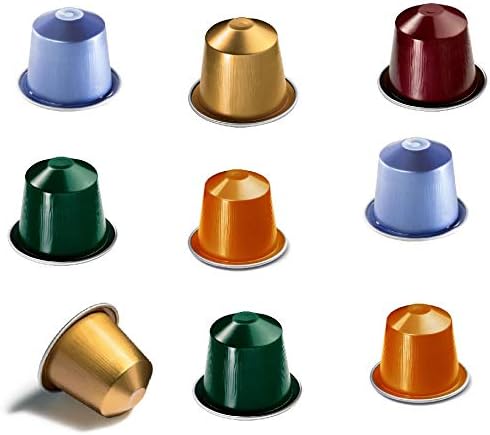 Pack de 50 Cápsulas de Café Nespresso Surtido Suave. Selección aleatoria con 5-10 variedades de baja intensidad (hasta 6) para el sistema Nespresso Original. Nespresso - frontal