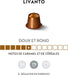 Pack de 50 Cápsulas de Café Nespresso Volluto (antes Livanto). Café 100% Arábica para sistema Original. Tueste ligero con notas dulces y afrutadas, intensidad 4. Nespresso - zoom