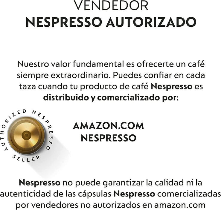 Pack de 50 cápsulas de café Nespresso Volluto. Espresso de tueste ligero con un perfil dulce y afrutado, y notas a galleta. Intensidad suave (4/13). Nespresso - extra