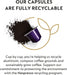 Pack de 50 cápsulas Nespresso Arpeggio Decaffeinato. Disfruta de un café descafeinado intenso y cremoso, con notas de cacao y un cuerpo denso. Intensidad 9. Nespresso - ingredientes
