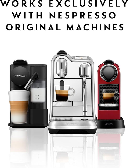 Pack de 50 cápsulas Nespresso Arpeggio Decaffeinato. Disfruta de un café descafeinado intenso y cremoso, con notas de cacao y un cuerpo denso. Intensidad 9. Nespresso - uso